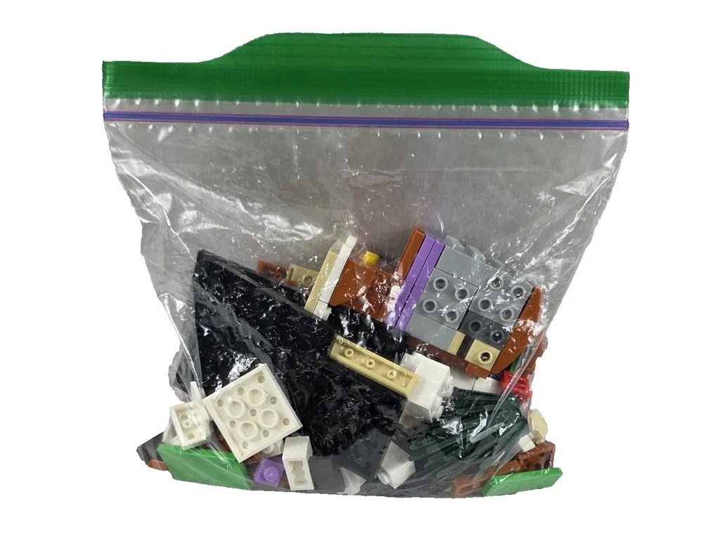 LEGO Pieces Lot - Brown, White and Black Colors + Accessories